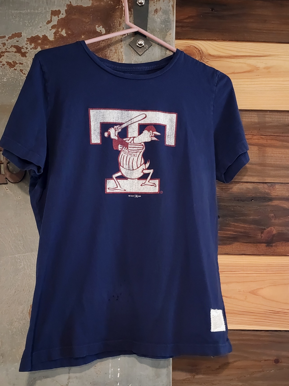 Toledo Mud Hens Original Retro Brand Navy Graphic Short-Sleeve Tee